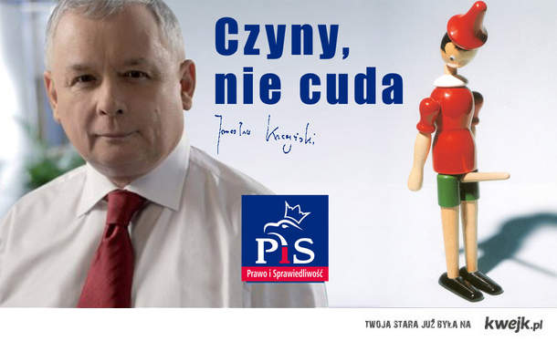 Kaczyński - pinokio - Ministerstwo śmiesznych obrazków - KWEJK.pl