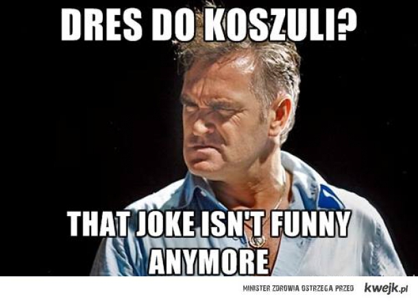 Memy z Morrisseyem po przerwanym koncercie w Warszawie