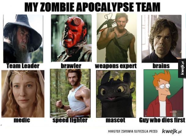 Z nimi jestem gotowy na apokalipsę zombie