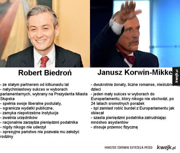 Biedroń i Korwin-Mikke