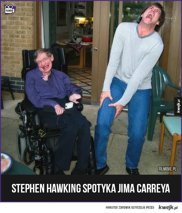 Stephen Hawking spotyka Jima Carreya