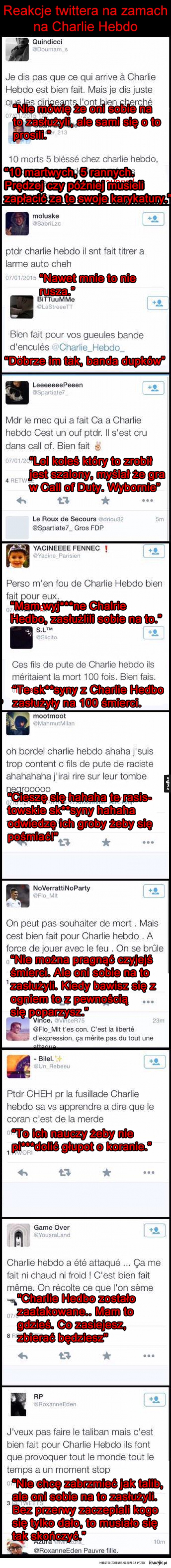 Reakcje francuskiego twittera na dzisiejszy zamach