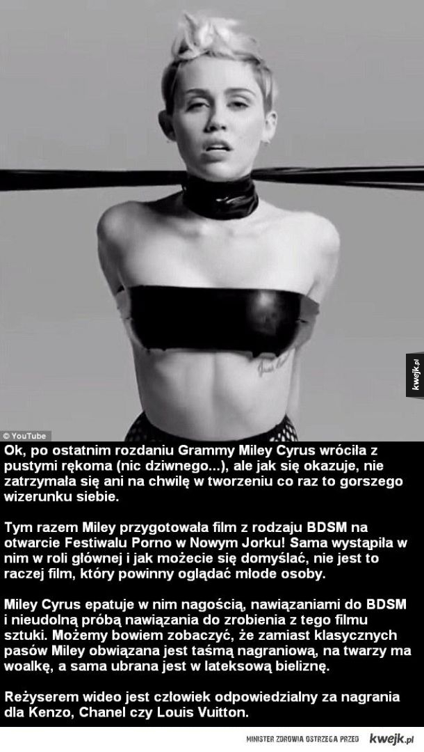 Miley Cyrus wystąpiła w filmie o tematyce BDSM!