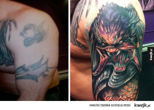 Niesamowite  cover-upy tatuaży