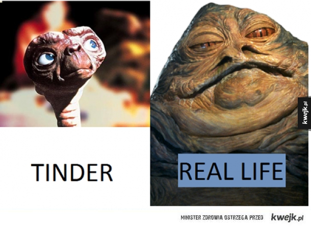 Tinder vs prawdziwe życie