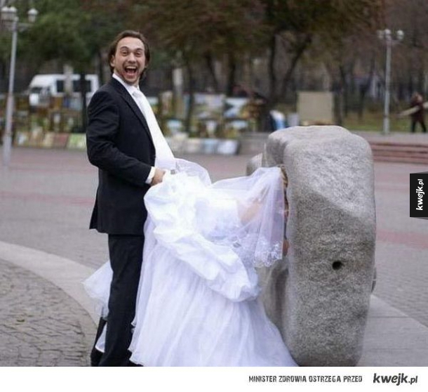 Fajnie mieć śmieszne zdjęcia ze ślubu