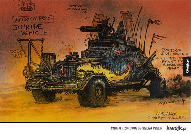 Mad Max na wczesnych grafikach koncepcyjnych