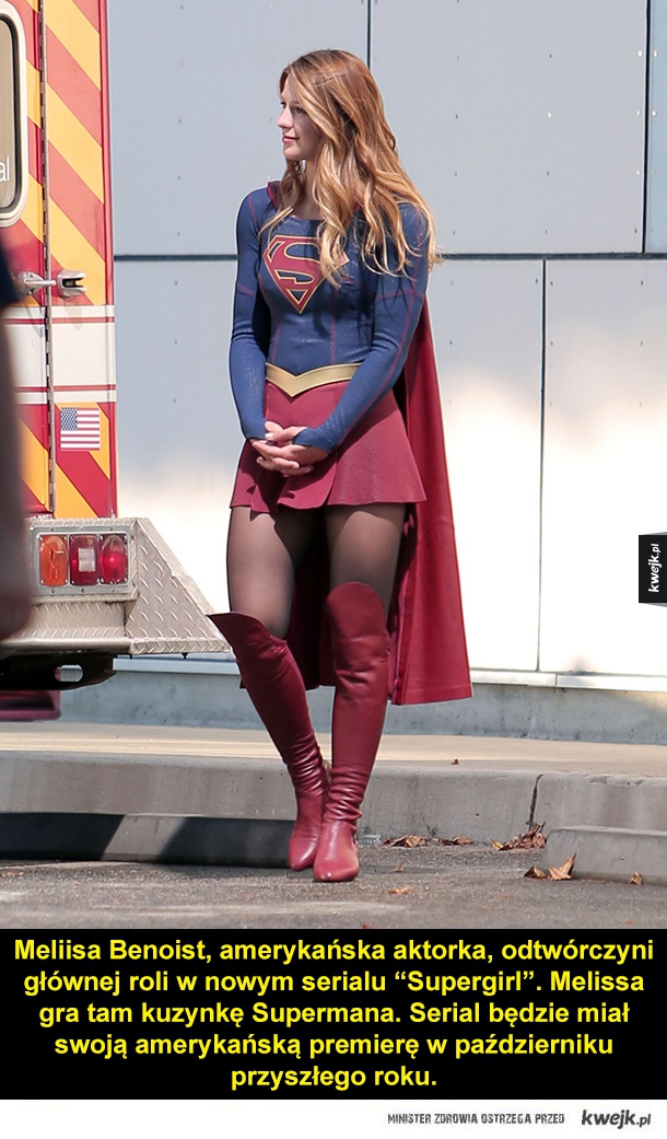Melissa Benoist, amerykańska aktorka, odtwórczyni głównej roli w nowym serialu "Supergirl".