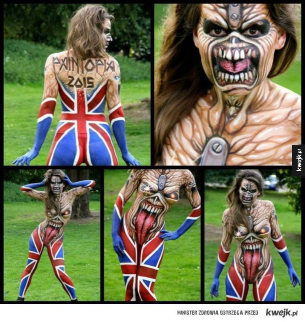 Iron Maiden bodypainting