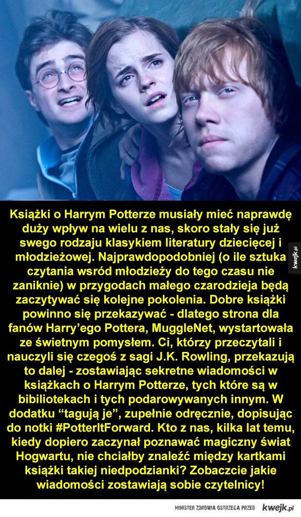 Sekretne wiadomości dla czytelników Harry'ego Pottera