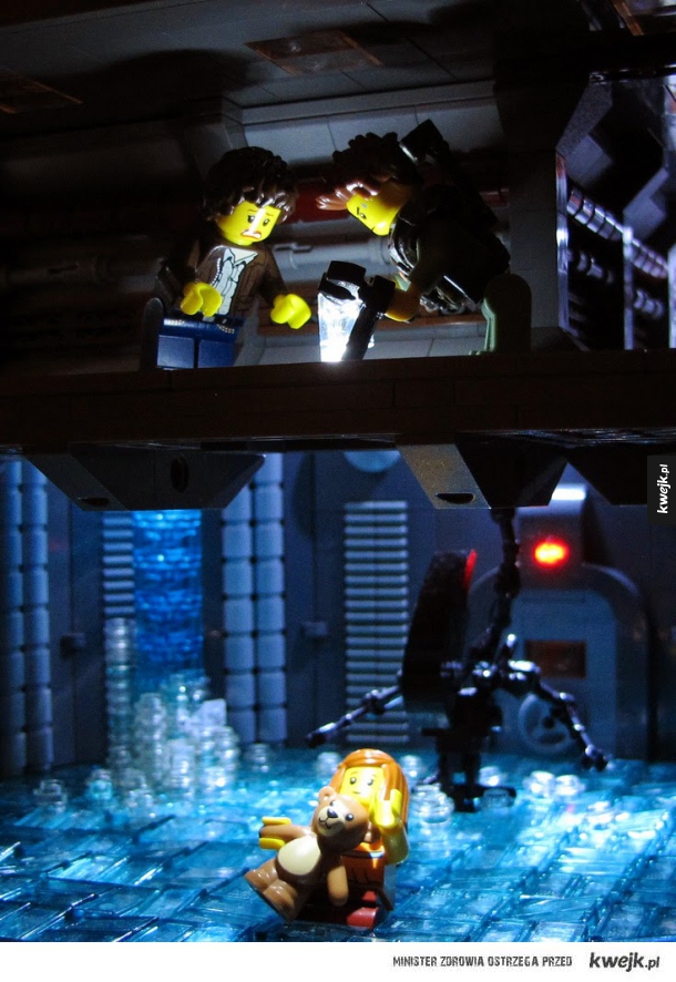 Film Obcy - decydujące starcie odtworzony z klocków Lego