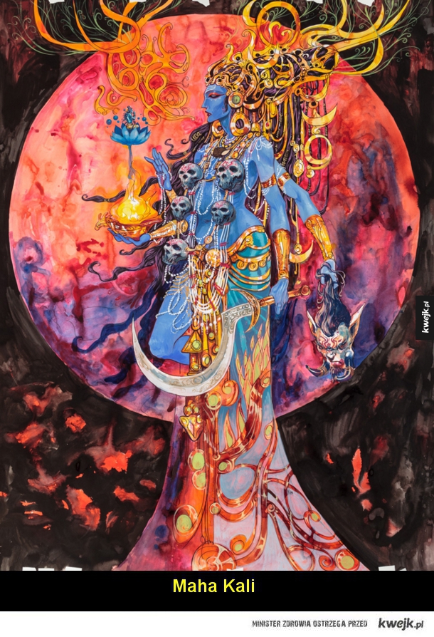 Postaci z mitologii indyjskiej na obrazach Abhisheka Singha