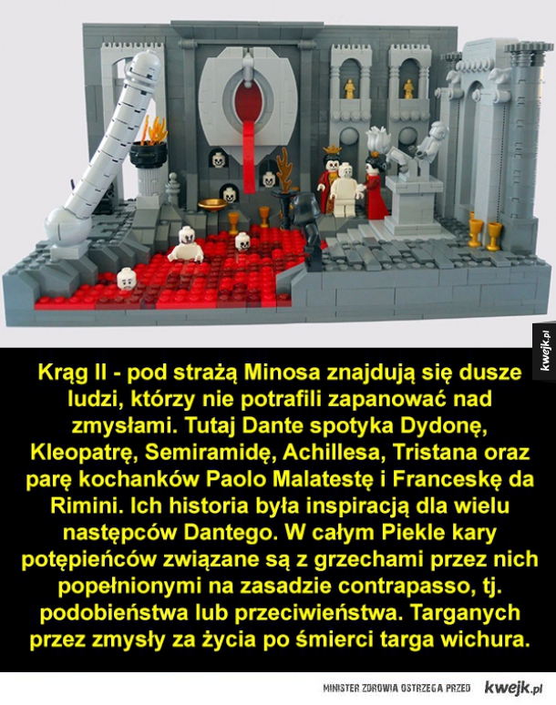 9 kręgów piekielnych Dantego zrobionych z LEGO