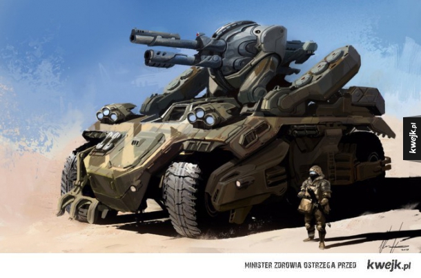 Grafiki koncepcyjne i ilustracje przedstawiające czołgi