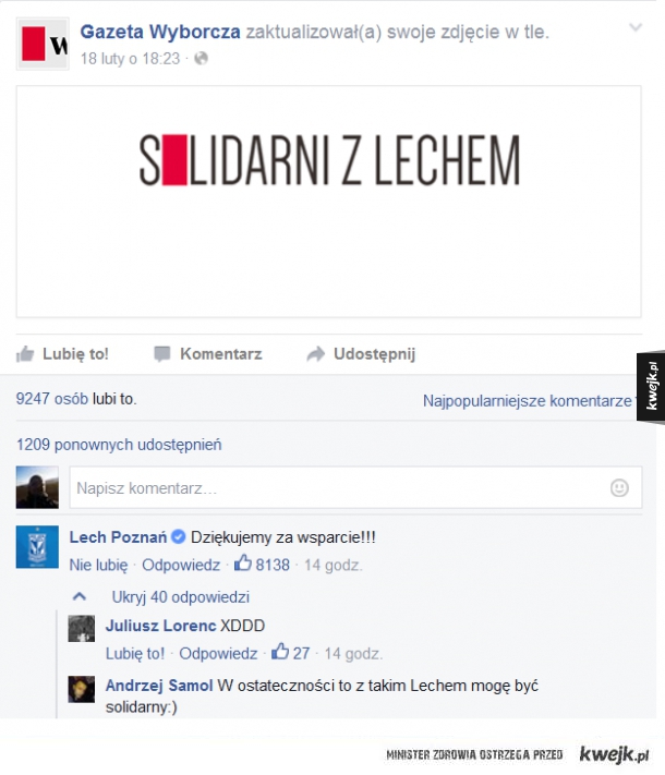 Solidarni z Lechem... Oh, wait!