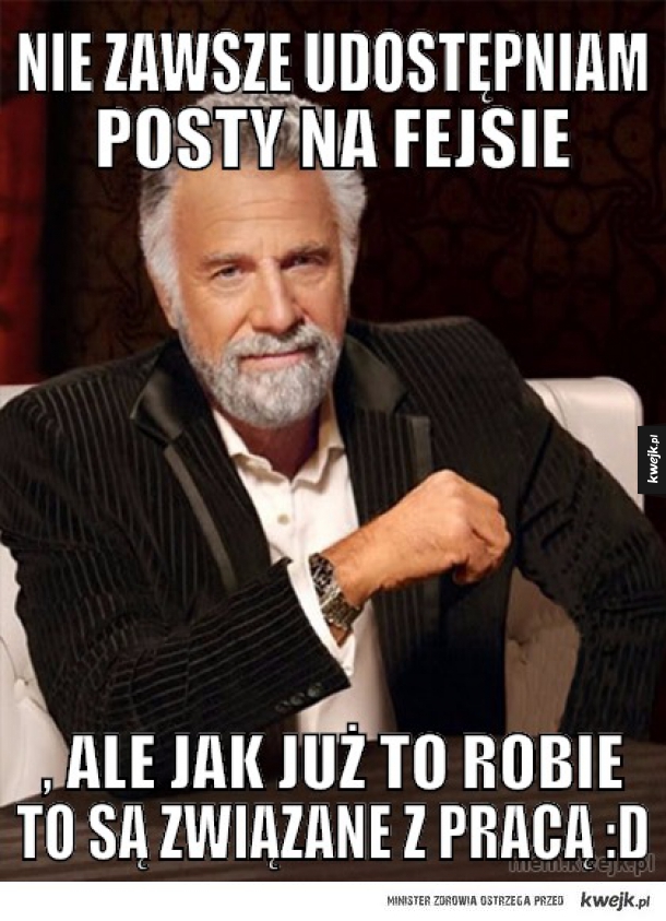 Nie zawsze udostępniam posty na fejsie