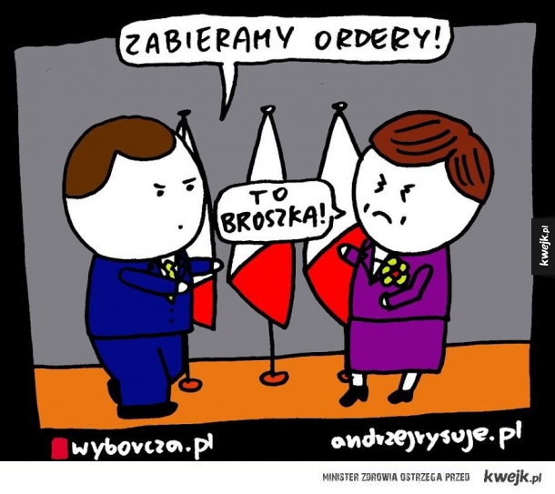 Zabierają ordery