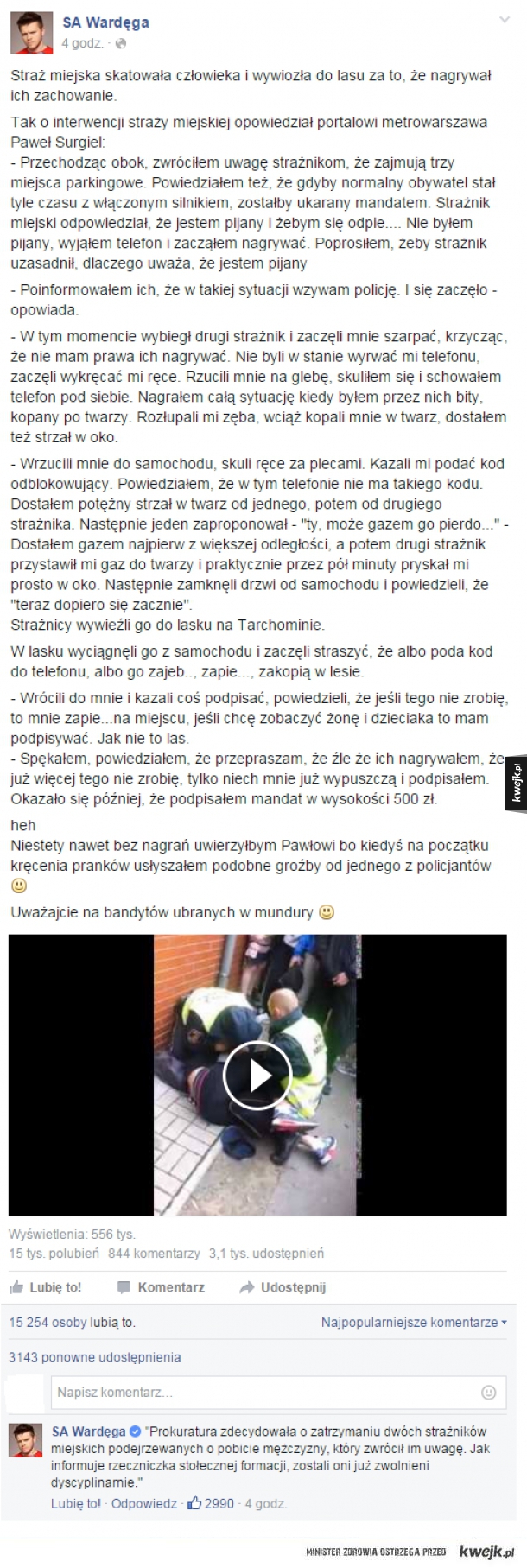 Bezkarni bandyci, skatować kanalie a nie zwolnienie