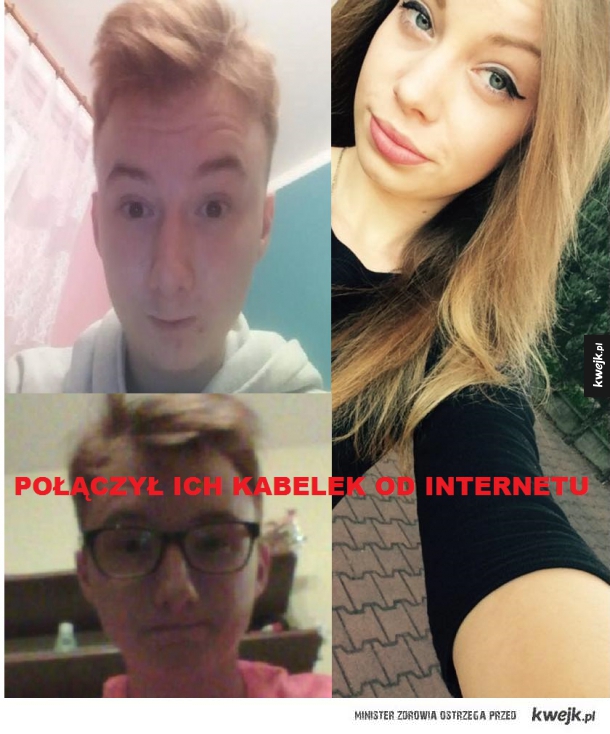 Michał Cichocki z Karoliną Zielinśką. Połączył ich kabelek od internetu...