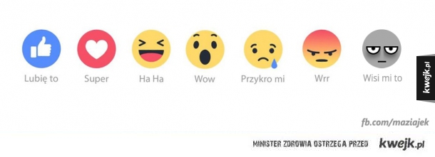 reakcje na facebooku