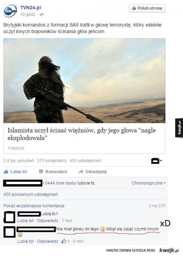 Nie miał głowy do tego!