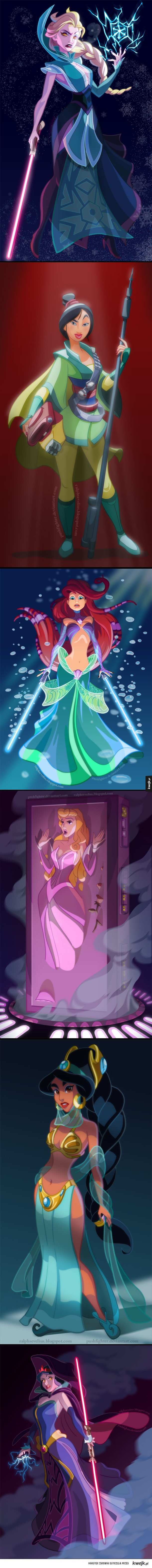 Księżniczki Disneya jako postacie z Gwiezdnych wojen