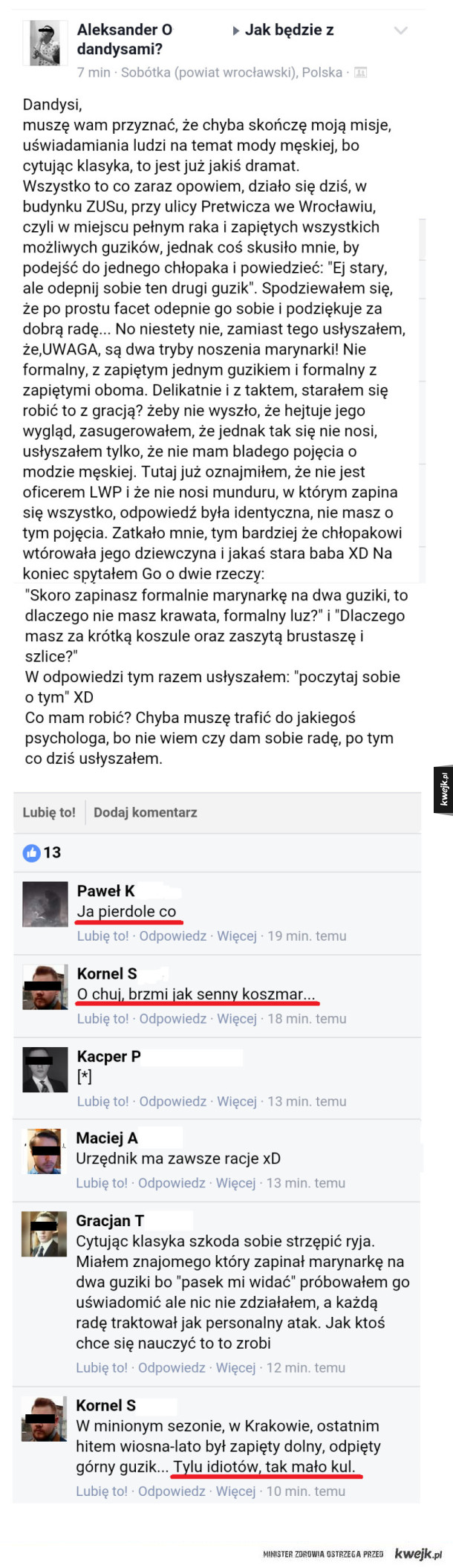 Problemy modnych ludzi