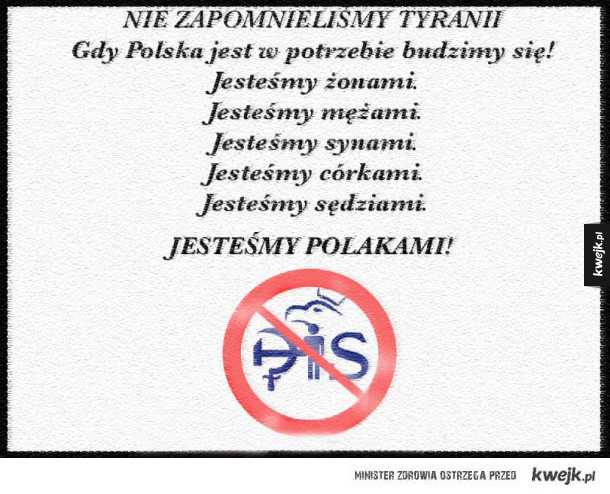 W imię tych co umarli za Polskę!
