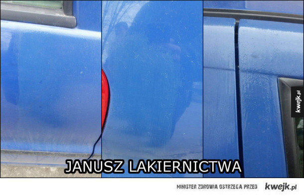 Samochód pomalowany pędzlem