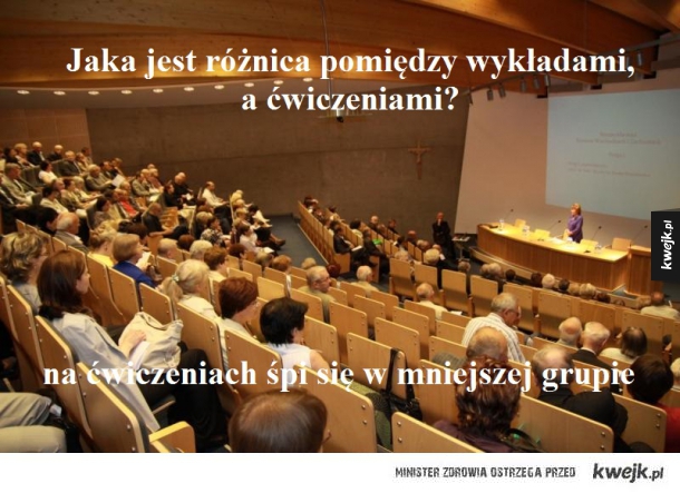 Jaka jest różnica pomiędzy wykładami, a ćwiczeniami?