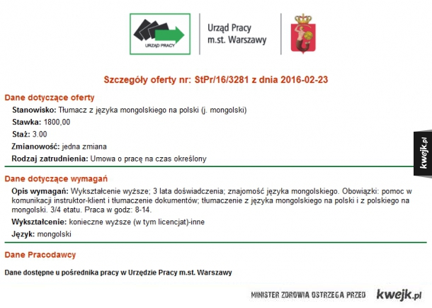 Oferta pracy
