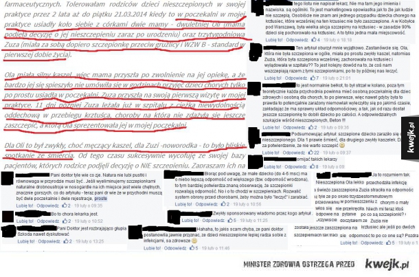z fanpage Beka z antyszczepionkowców