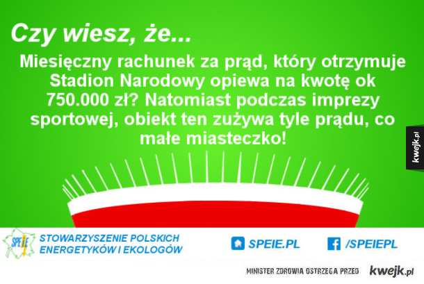Jaki rachunek za prąd otrzymuje Stadion Narodowy?