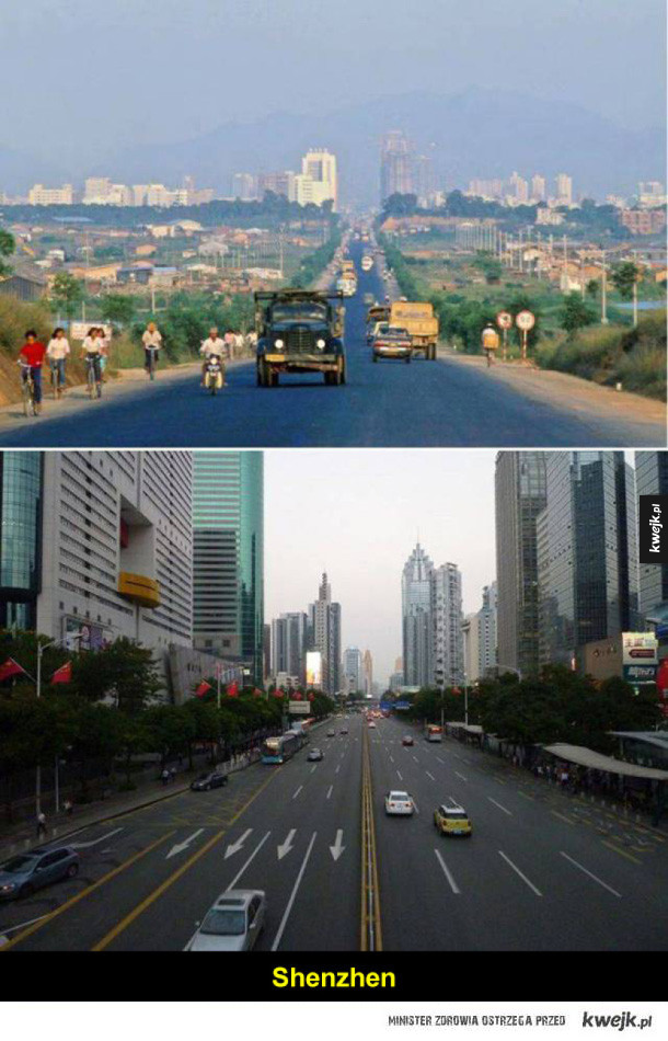 Jak zmieniały się miasta na przestrzeni kilku dziesięcioleci