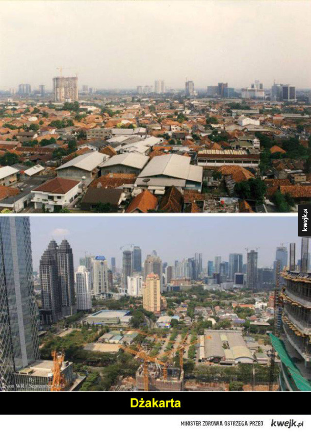 Jak zmieniały się miasta na przestrzeni kilku dziesięcioleci