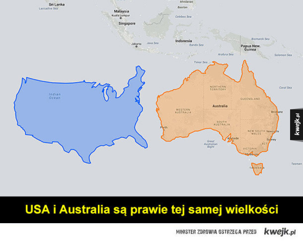 Prawdziwa wielkość państw na mapie