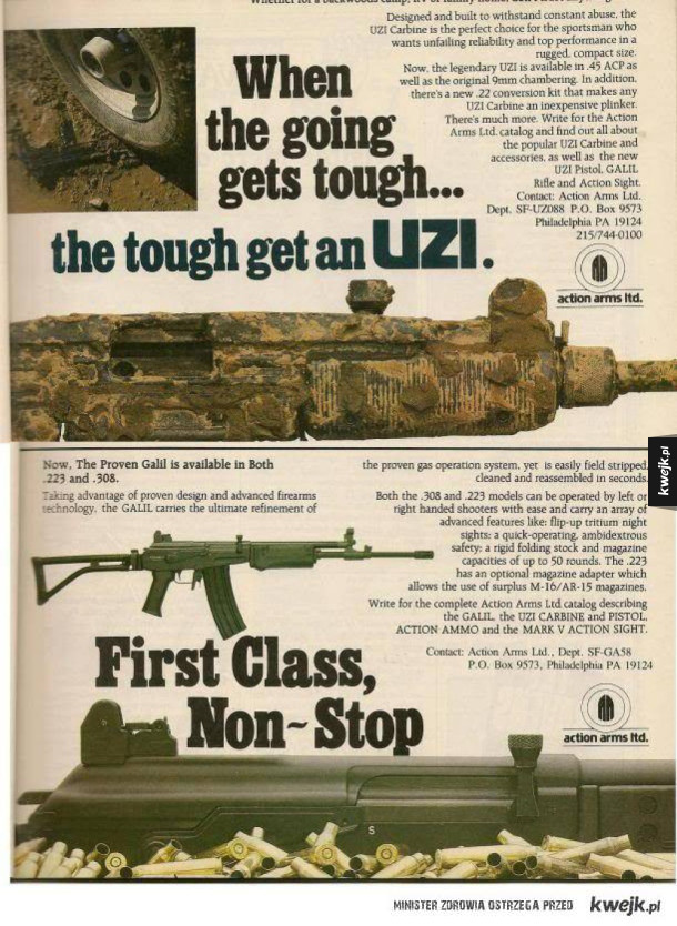 Stare reklamy broni