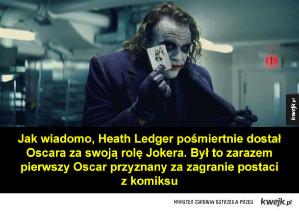 Kilka ciekawostek o Jokerze w wykonaniu Heatha Ledgera