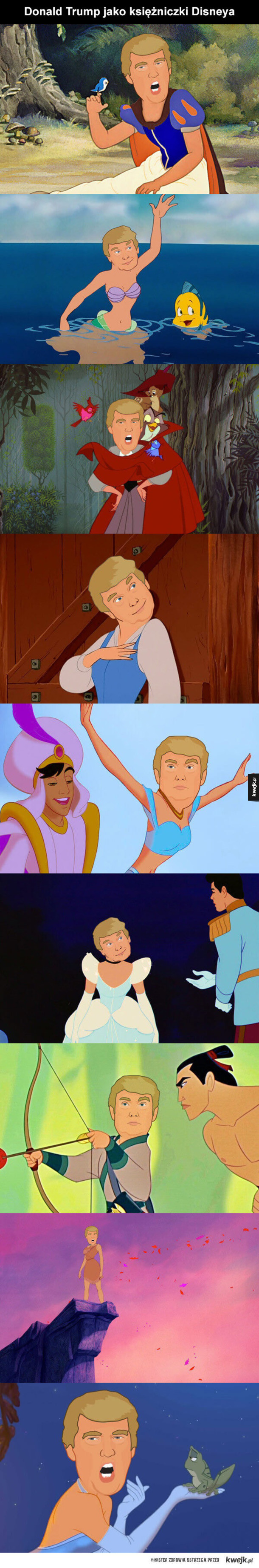 Donald Trump jako księżniczki Disneya