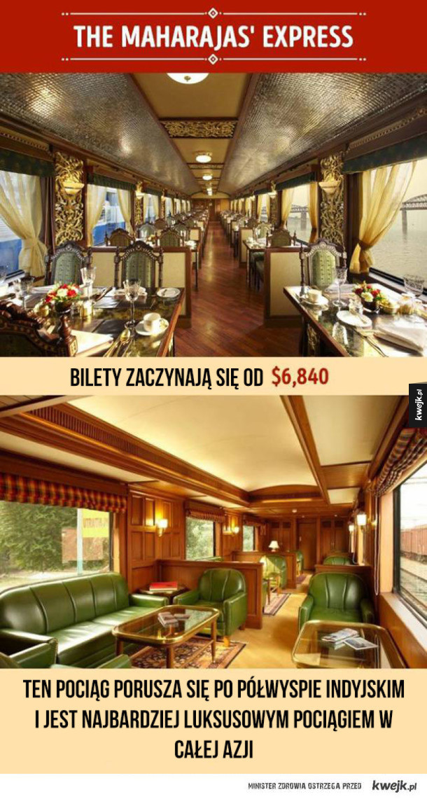 Najbardziej luksusowe pociągi świata