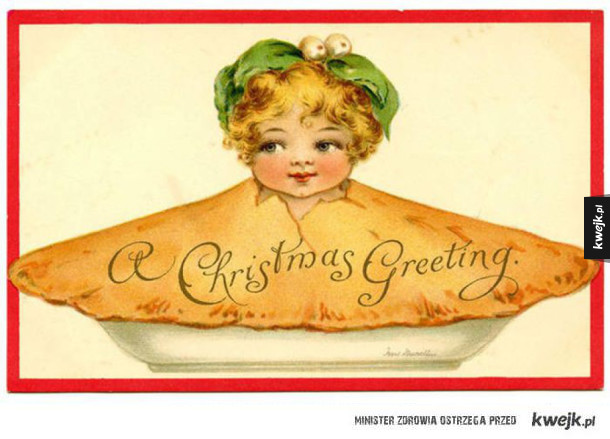Dziwaczne kartki świąteczne z XIX wieku