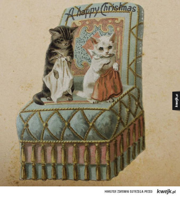 Dziwaczne kartki świąteczne z XIX wieku