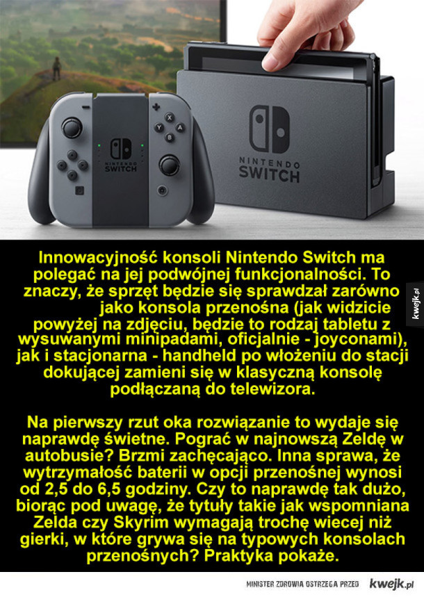 Nintendo Switch - ciekawostki i subiektywny komentarz