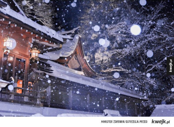Śnieg zmienił Kyoto w baśniową krainę