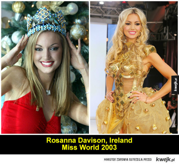 Zdobywczynie tytułu Miss World z różnych okresów