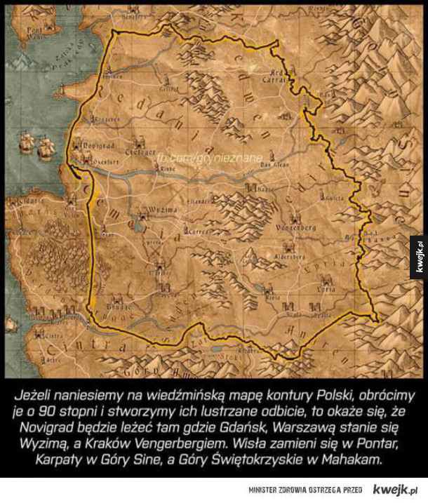 Mapa Polski w Wiedzminie 3