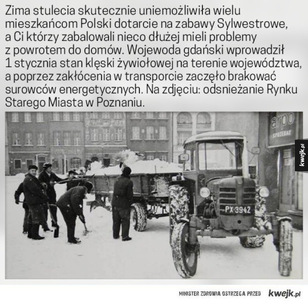 Zima stulecia w Polsce w roku 1978/79. Gdy zobaczysz te zdjęcia zrobi Ci się naprawdę zimno
