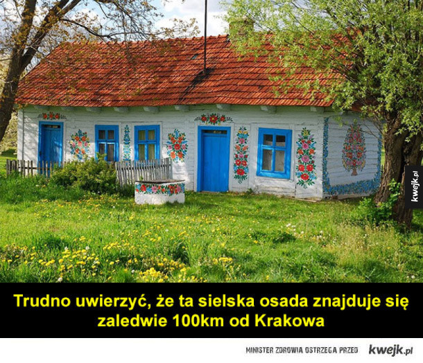 Kwiecista wioska w Południowej Polsce