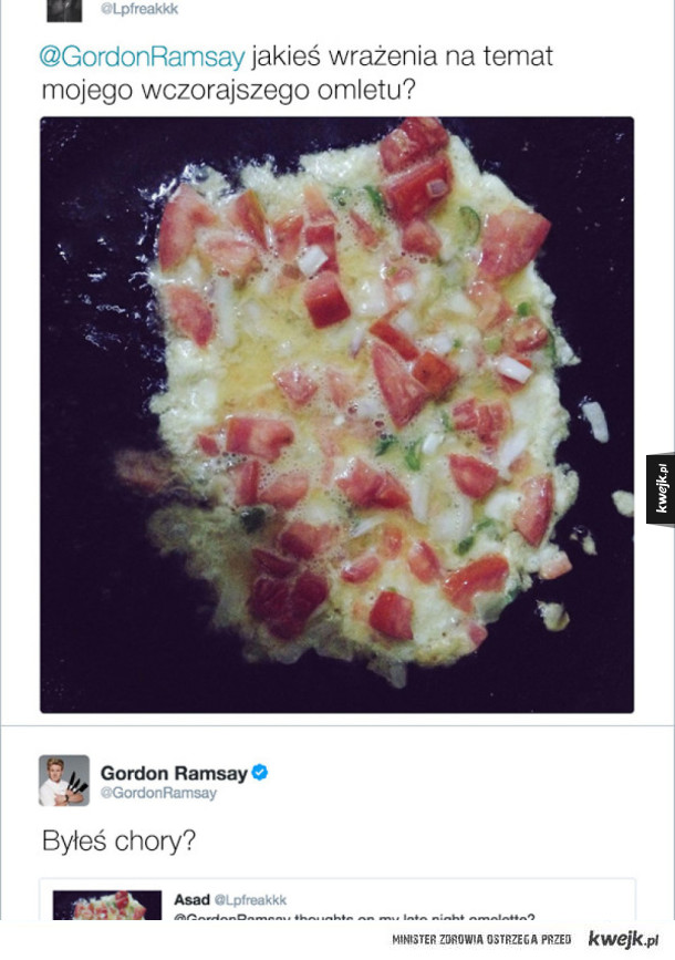 Gordon Ramsay ocenia na Twitterze