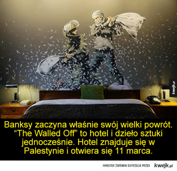 Artysta Banksy otwiera hotel w Palestynie